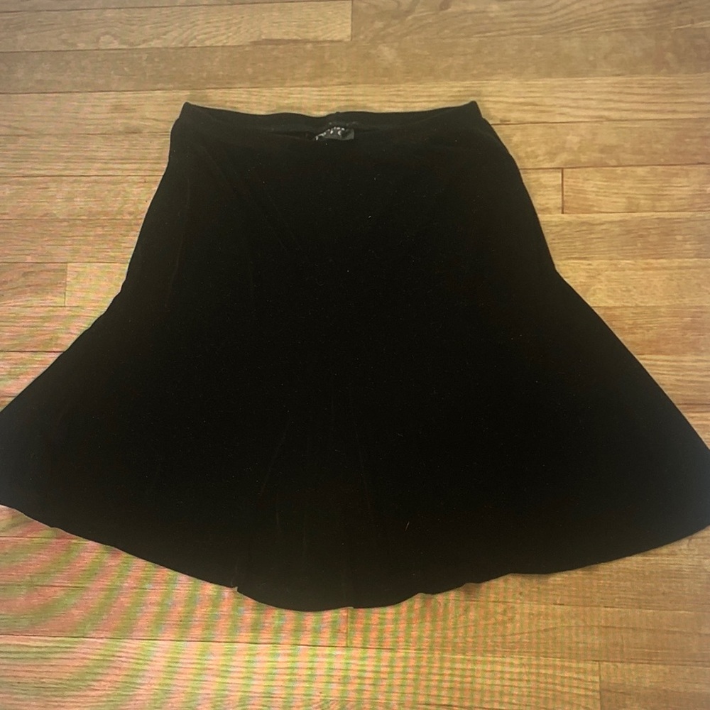 Christina Elegant Black Skater Skirt